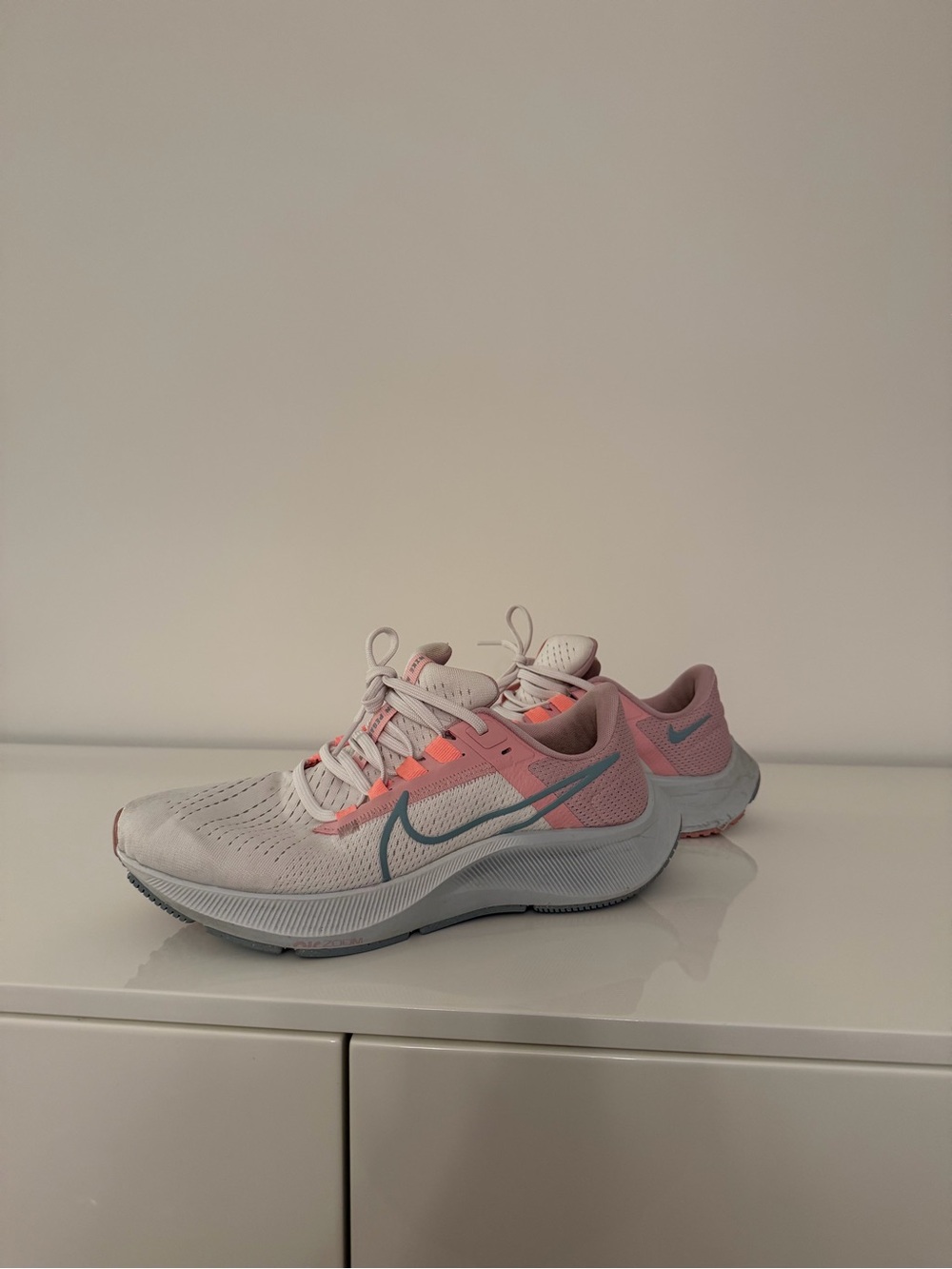 Nike Women's Pink and Gray Running Sneakers